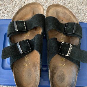 Black Birkenstock Suede Sandals